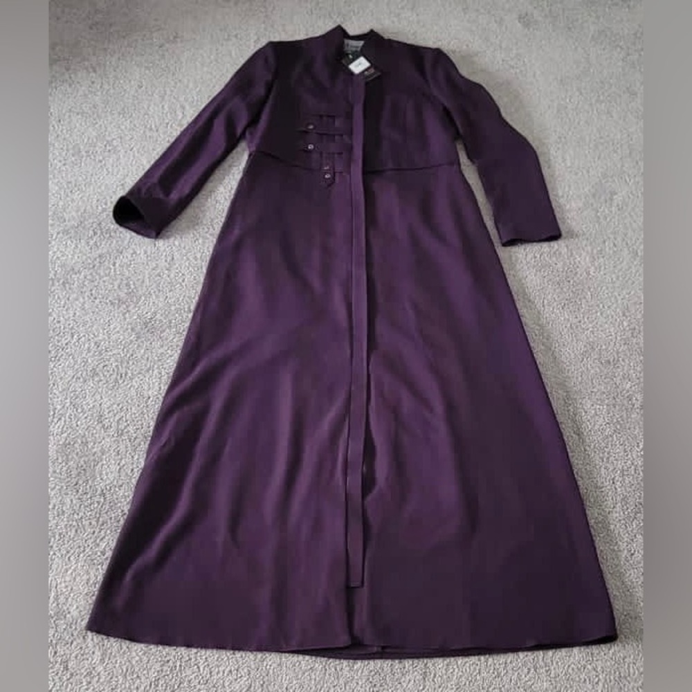 Nursing friendly zipper abaya with pockets